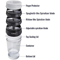 Multifunctional Vegetable Spiral Slicer with Stainless Steel Blade-4 in 1-State of Style