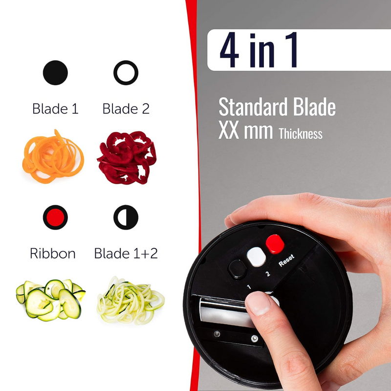 Multifunctional Vegetable Spiral Slicer with Stainless Steel Blade-4 in 1-State of Style