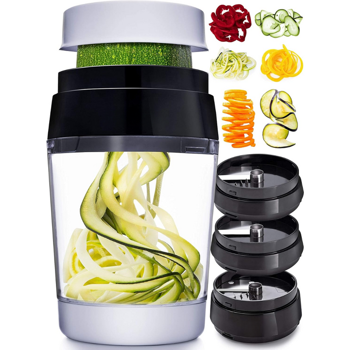 Multifunctional Vegetable Spiral Slicer with Stainless Steel Blade-6 in 1-State of Style
