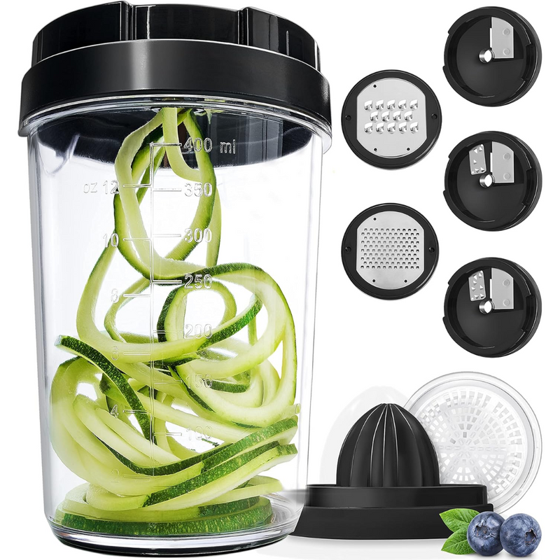 Multifunctional Vegetable Spiral Slicer with Stainless Steel Blade-8 in 1-State of Style