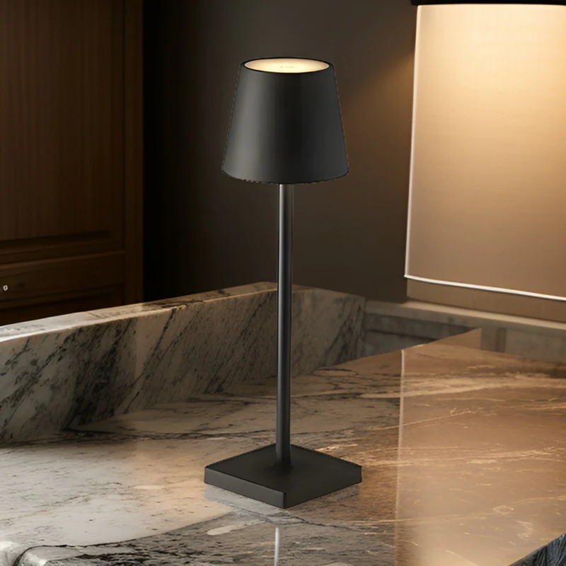 Multifunctional Wireless Rechargeable Table Lamp - NordicAura-Black-State of Style
