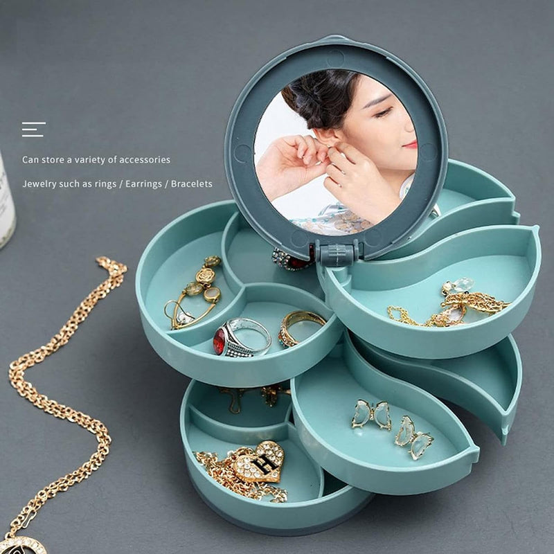 Multilayer Rotating Jewellery Organiser-BLUE-State of Style