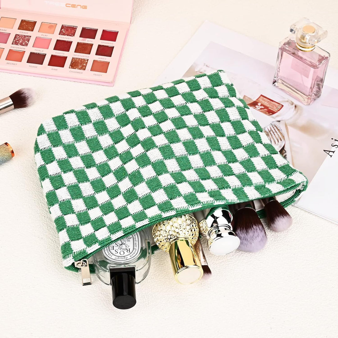 Must-Have Geruite Make-up Tas Set-Rood-State of Style