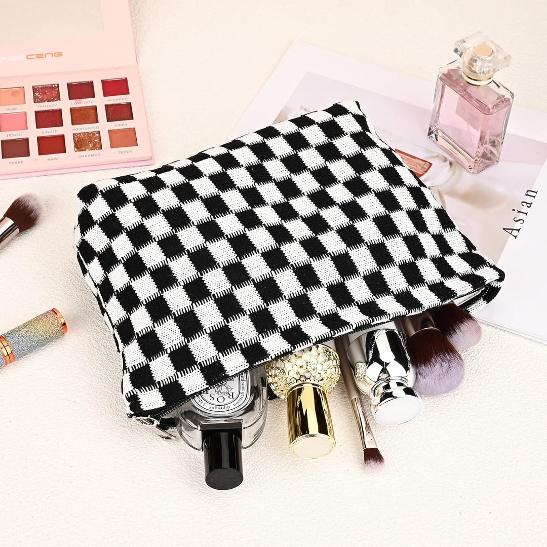 Must-Have Geruite Make-up Tas Set-Rood-State of Style