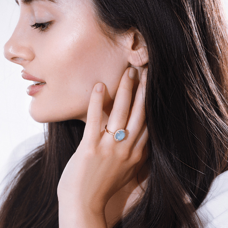 Mystical Shine Cocktail Ring – Elowen-Blue-State of Style