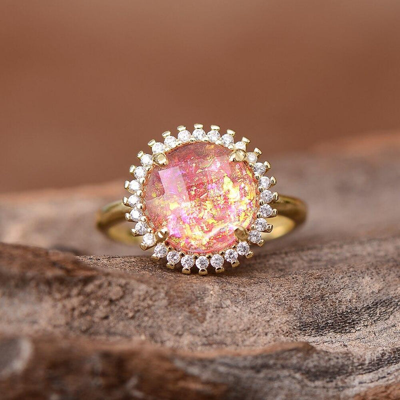 Mystical Shine Cocktail Ring – Elowen-Blue-State of Style
