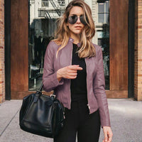 Naomi Elegant Leather Jacket | Stylish & Timeless-Purple-S-State of Style