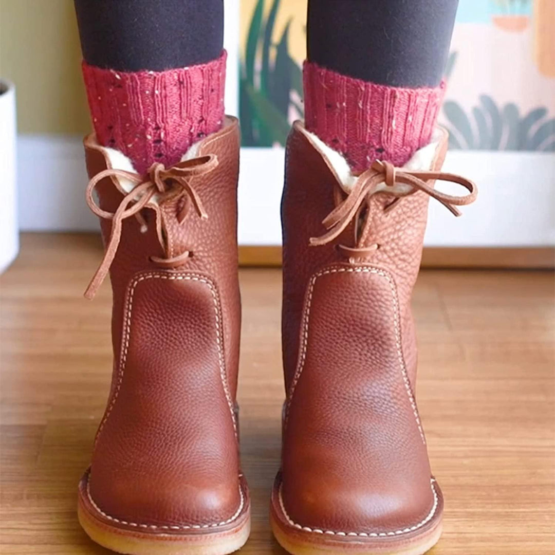 Women's Waterproof Ankle Boots with Warm Lining – Natalja