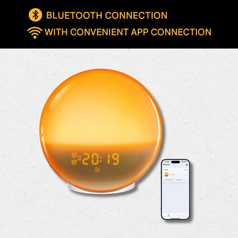Natural Alarm Clock Radio with Wake-Up Light - GlowRise-State of Style
