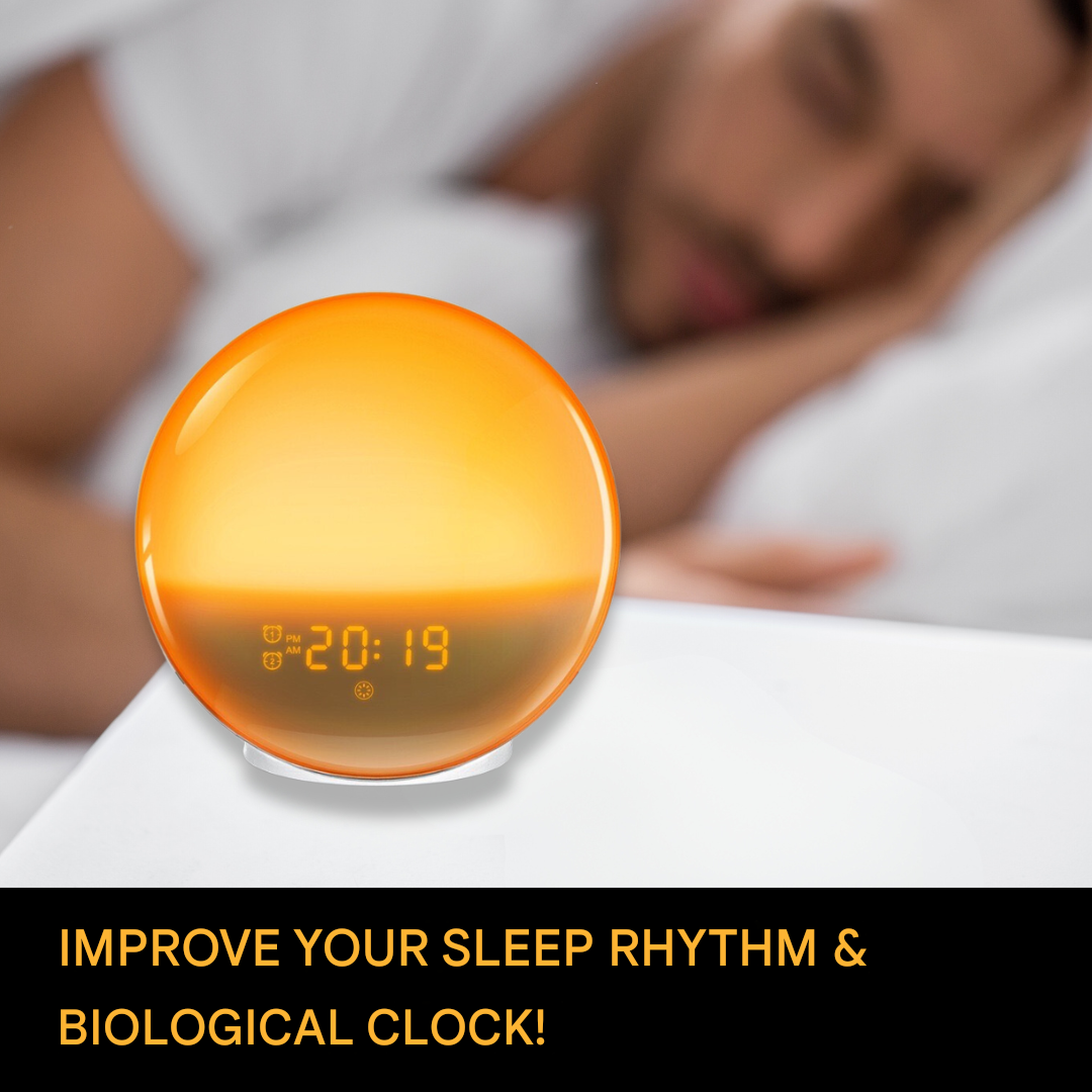 Natural Alarm Clock Radio with Wake-Up Light - GlowRise-State of Style