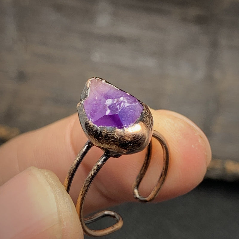 Natural Raw Birthstone Ring - Selina-January: Garnet-State of Style
