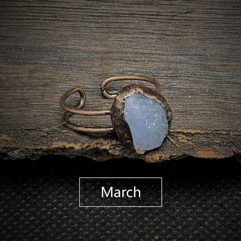 Natural Raw Birthstone Ring - Selina-January: Garnet-State of Style