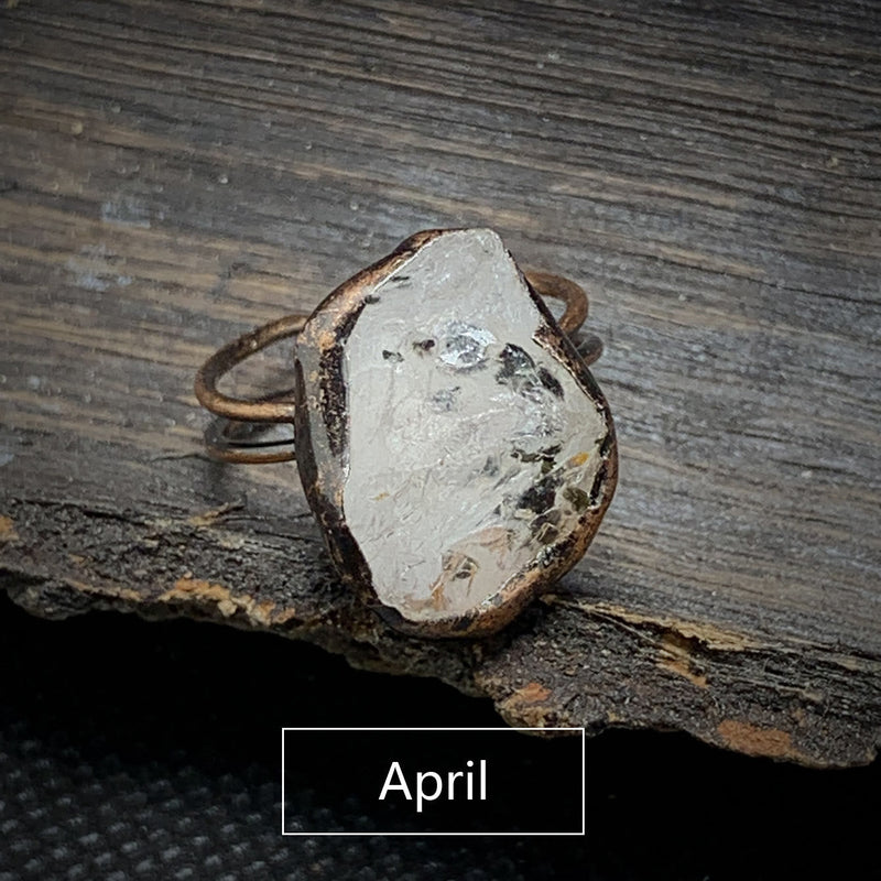 Natural Raw Birthstone Ring - Selina-January: Garnet-State of Style