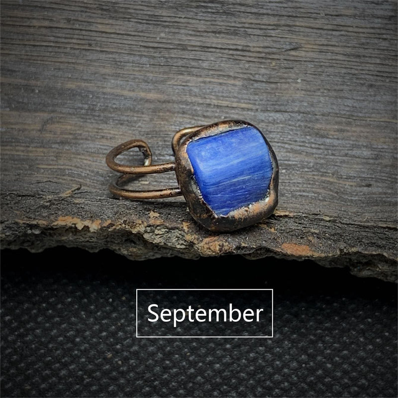 Natural Raw Birthstone Ring - Selina-January: Garnet-State of Style
