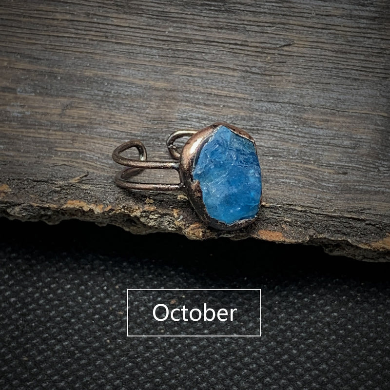 Natural Raw Birthstone Ring - Selina-January: Garnet-State of Style