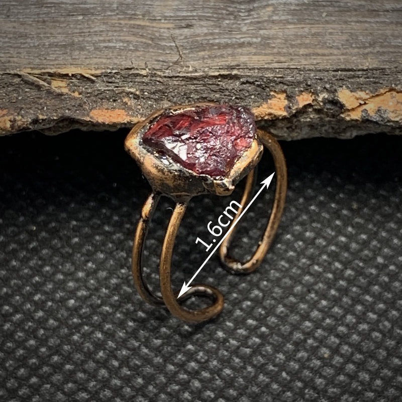 Natural Raw Birthstone Ring - Selina-January: Garnet-State of Style