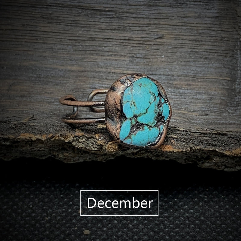 Natural Raw Birthstone Ring - Selina-January: Garnet-State of Style
