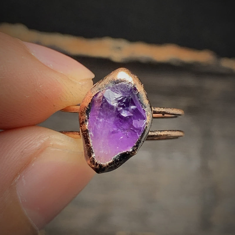 Natural Raw Birthstone Ring - Selina-January: Garnet-State of Style