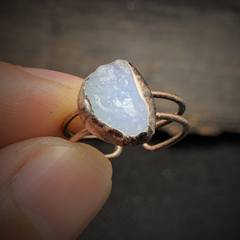 Natural Raw Birthstone Ring - Selina-March: Aquamarine-State of Style