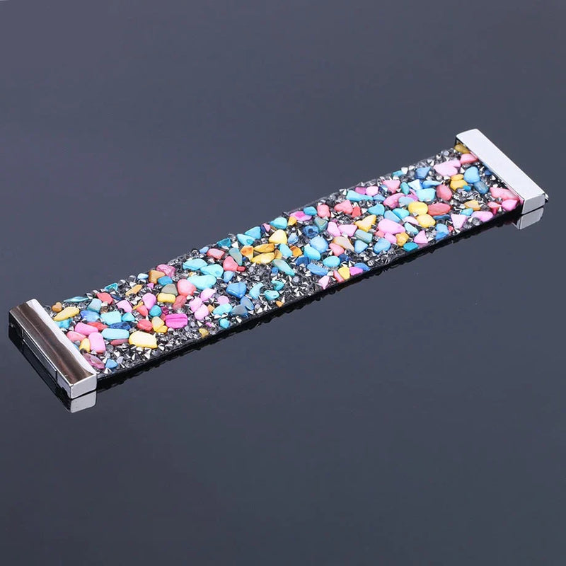 Natural Stone Crystal Leather Bracelet-COLORFUL BOWL-State of Style