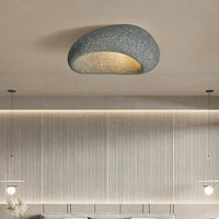 Natural Wabi Sabi Ceiling Lamp - SereneAura-Cement Grey-3 Interchangeable Light-3 Interchangeable Light-State of Style