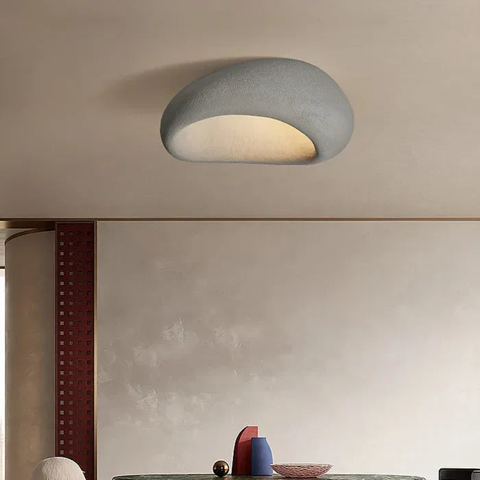 Natural Wabi Sabi Ceiling Lamp - SereneAura-White-3 Interchangeable Light-3 Interchangeable Light-State of Style