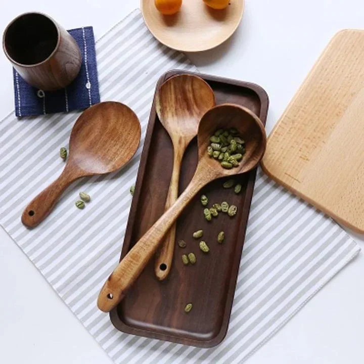 Natural Wooden Kitchen Set - RustiCook-Set of 4 pieces-State of Style