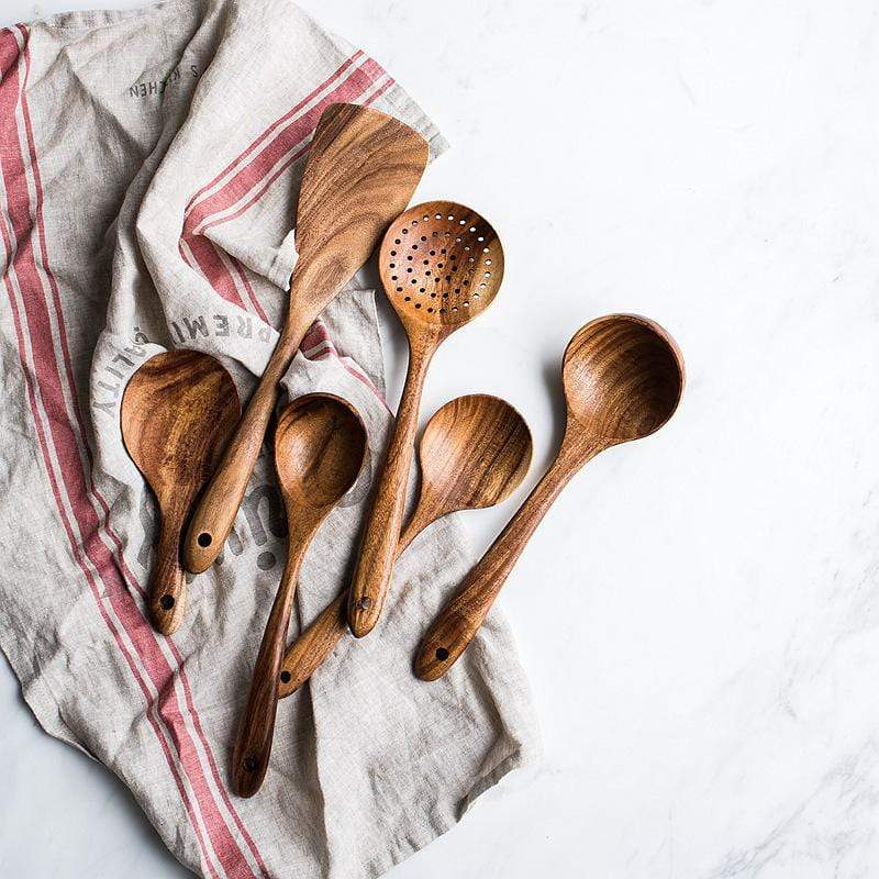 Natural Wooden Kitchen Set - RustiCook-Set of 4 pieces-State of Style