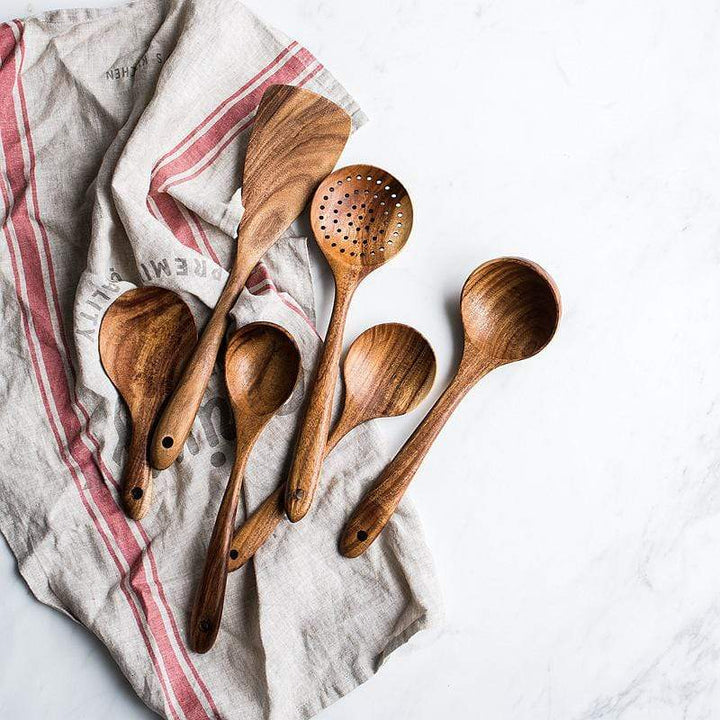 Natural Wooden Kitchen Set - RustiCook-Set of 4 pieces-State of Style