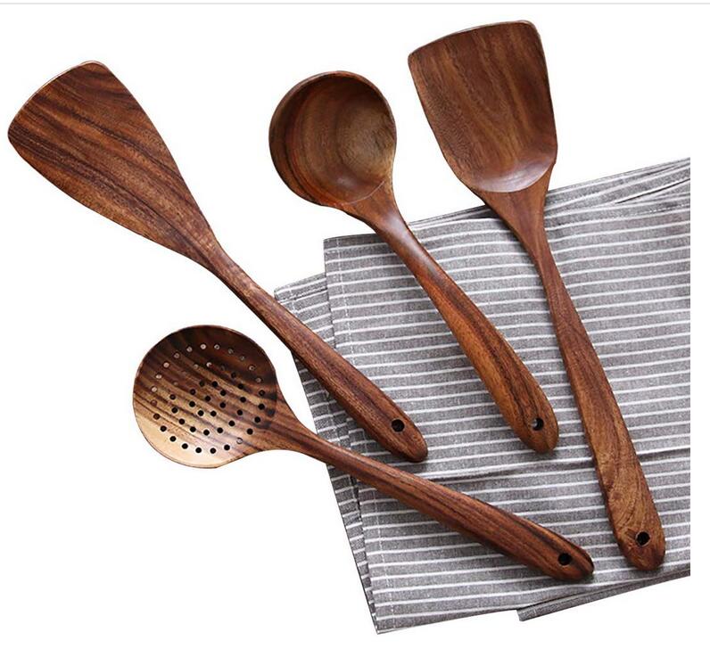 Natural Wooden Kitchen Set - RustiCook-Set of 4 pieces-State of Style