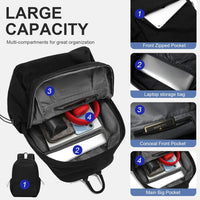 Lightweight Water-Resistant Laptop Backpack with Multi-Pockets – 15.6” TravelPro Series