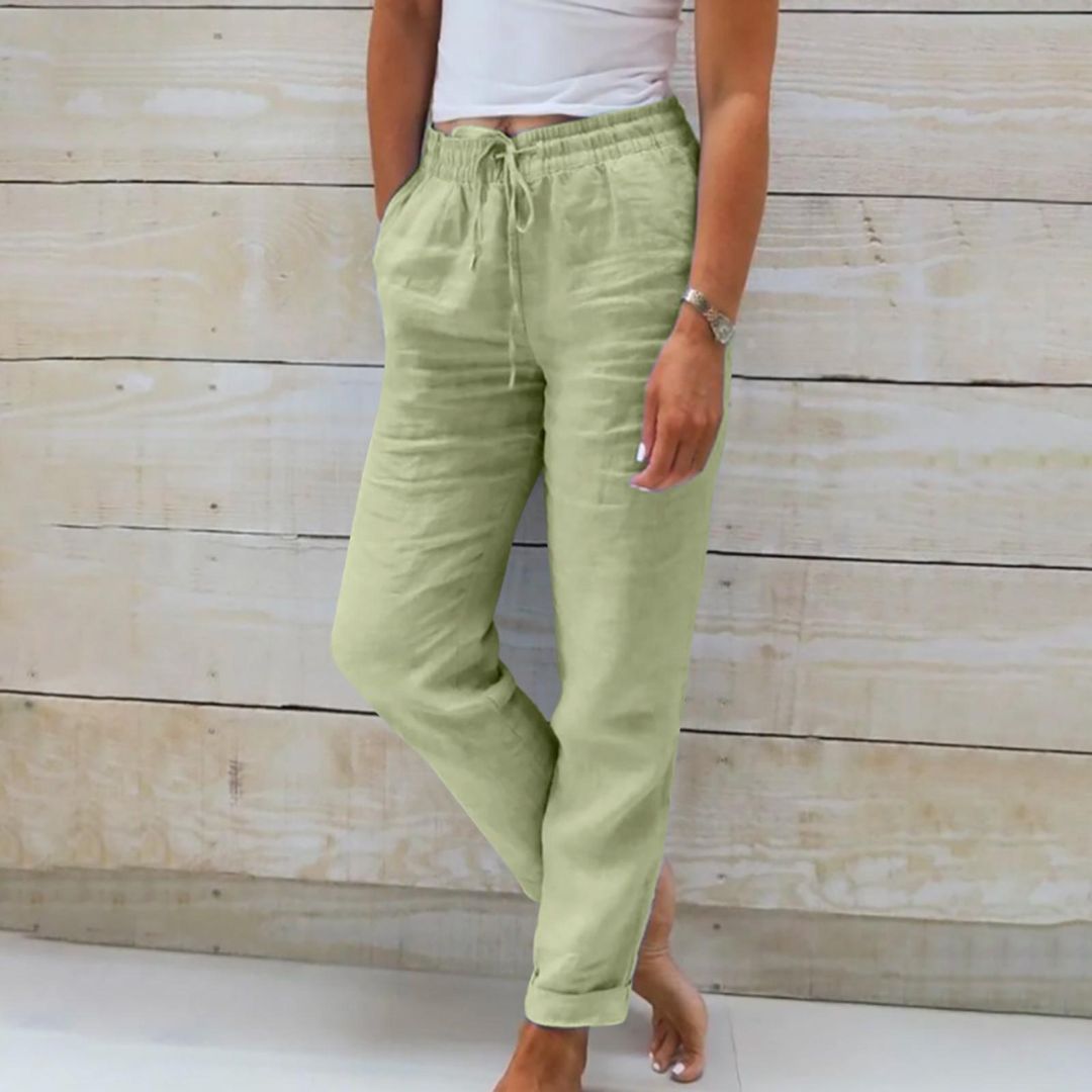 Nina Linen Pants | Stylish & Breathable-Green-S-State of Style