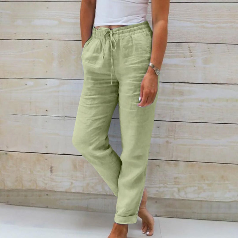 Nina Linen Pants | Stylish & Breathable-Green-S-State of Style