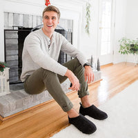 Noah Warm Winter Slippers for Men-Brown-6-7-State of Style