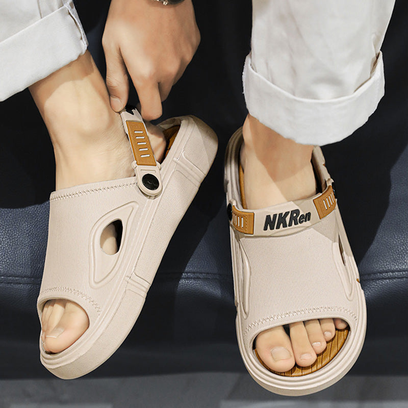Non-slip men's beach sandals – Rafael-Black-6/6.5-State of Style