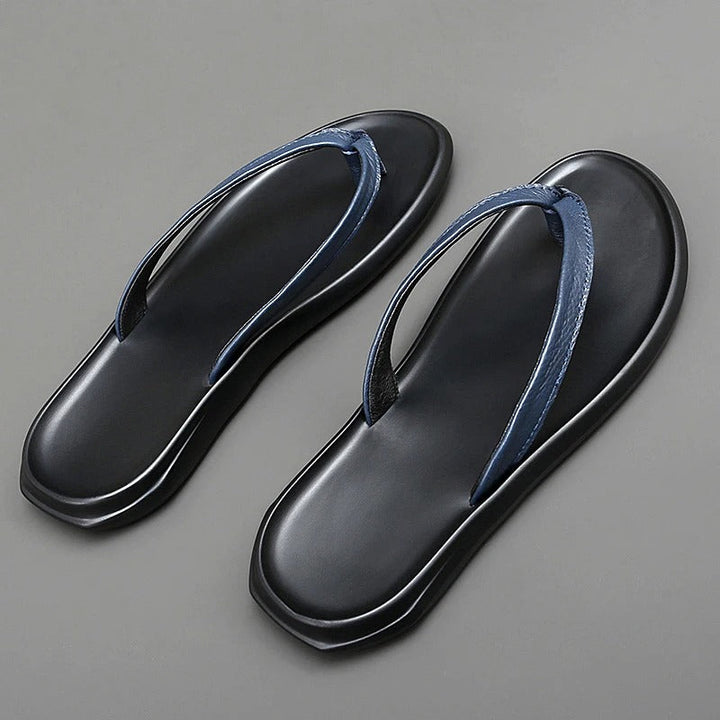 Non-slip & Stylish Men's Leather Slip-ons for Summer – Dario-Black-6-State of Style