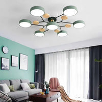 NordicGlow Branched LED Ceiling Light - Elegant Nordic Style-4 Heads-Green-State of Style