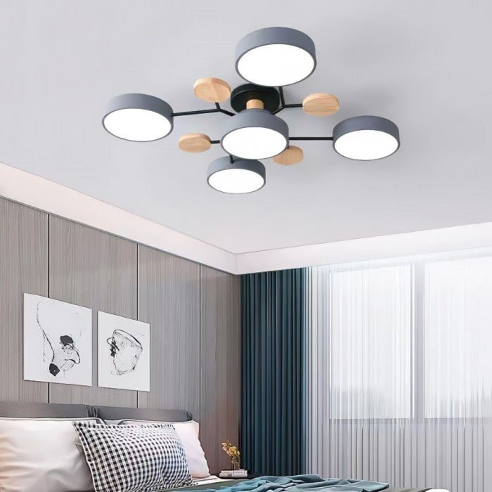 NordicGlow Branched LED Ceiling Light - Elegant Nordic Style-4 Heads-Green-State of Style