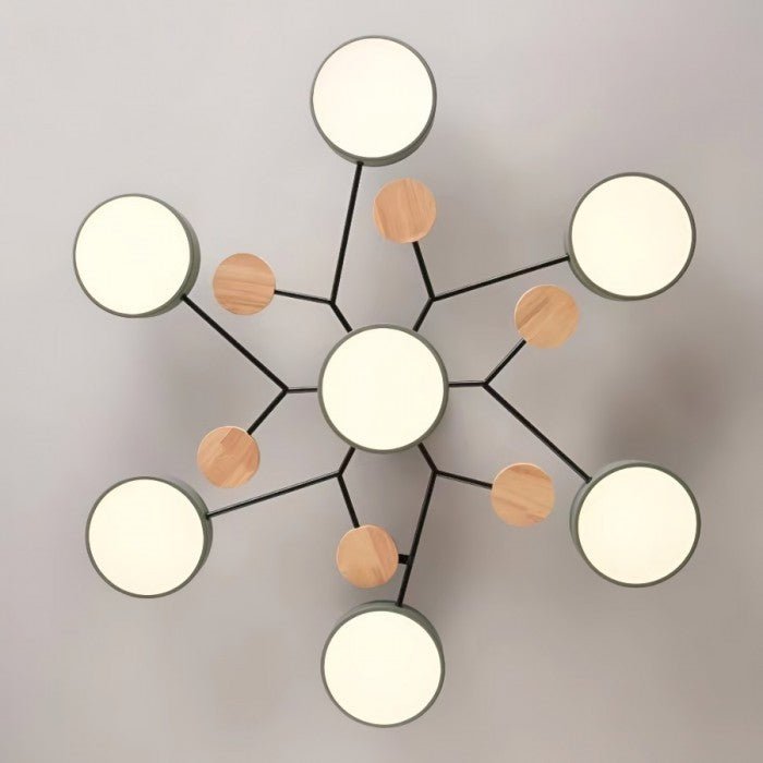 NordicGlow Branched LED Ceiling Light - Elegant Nordic Style-4 Heads-Green-State of Style