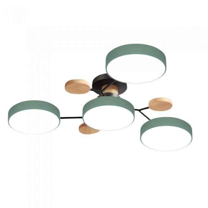 NordicGlow Branched LED Ceiling Light - Elegant Nordic Style-4 Heads-Green-State of Style