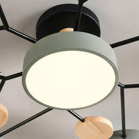 NordicGlow Branched LED Ceiling Light - Elegant Nordic Style-4 Heads-Green-State of Style