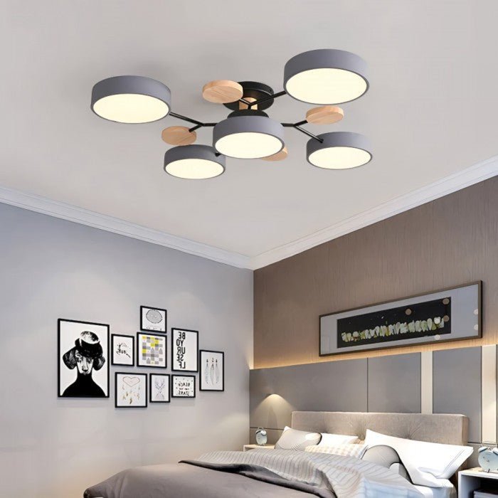 NordicGlow Branched LED Ceiling Light - Elegant Nordic Style-4 Heads-Green-State of Style