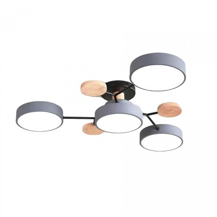 NordicGlow Branched LED Ceiling Light - Elegant Nordic Style-4 Heads-Grey-State of Style