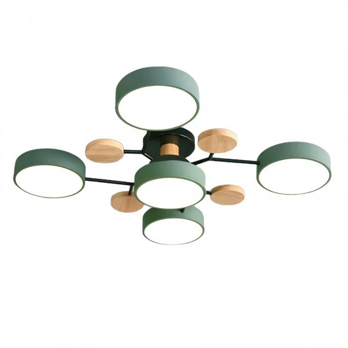 NordicGlow Branched LED Ceiling Light - Elegant Nordic Style-5 Heads-Green-State of Style