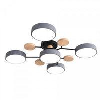 NordicGlow Branched LED Ceiling Light - Elegant Nordic Style-5 Heads-Grey-State of Style