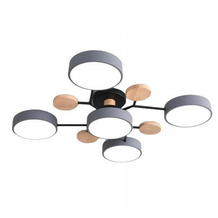 NordicGlow Branched LED Ceiling Light - Elegant Nordic Style-5 Heads-Grey-State of Style
