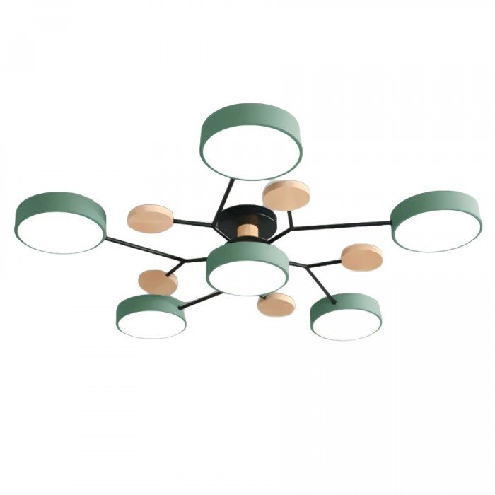 NordicGlow Branched LED Ceiling Light - Elegant Nordic Style-6 Heads-Green-State of Style