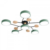 NordicGlow Branched LED Ceiling Light - Elegant Nordic Style-6 Heads-Green-State of Style