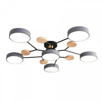 NordicGlow Branched LED Ceiling Light - Elegant Nordic Style-6 Heads-Grey-State of Style