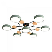 NordicGlow Branched LED Ceiling Light - Elegant Nordic Style-7 Heads-Green-State of Style